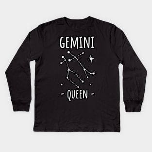 gemini queen Kids Long Sleeve T-Shirt